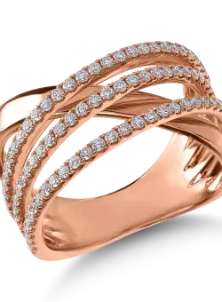 Inel din aur roz cu diamante de 0.98ct