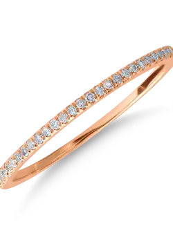 Inel din aur roz de 14K cu diamante de 0.07ct