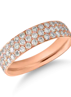 Inel din aur roz de 14K cu diamante de 0.92ct