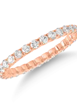 Inel din aur roz de 18K cu diamant de 1ct