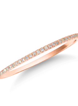 Inel din aur roz de 18K cu diamante de 0.14ct