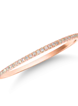Inel din aur roz de 18K cu diamante de 0.15ct