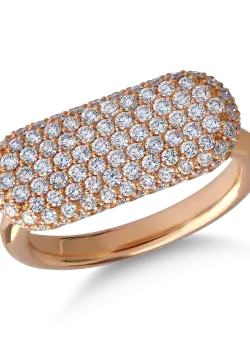 Inel din aur roz de 18K cu diamante de 1.05ct