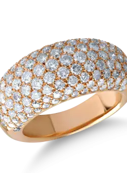 Inel din aur roz de 18K cu diamante de 2.34ct