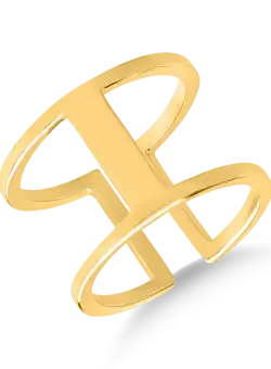 Inel dublu din aur galben