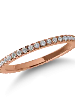Inel eternity din aur roz cu diamante de 0.33ct