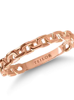 Inel impletit din aur roz