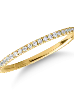 Inel infinity din aur galben de 14K cu diamante de 0.15ct