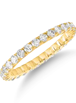 Inel infinity din aur galben de 18K cu diamante de 1ct