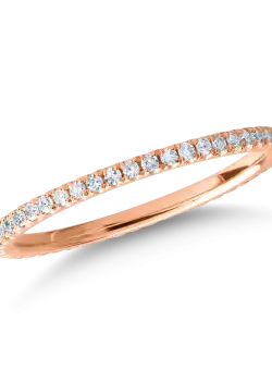 Inel infinity din aur roz de 14K cu diamante de 0.14ct