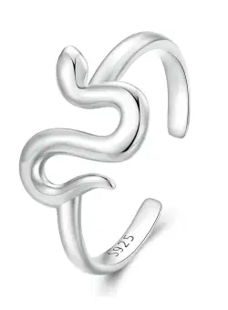 Inel reglabil din argint Simple Silver Snake