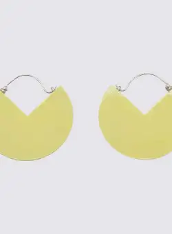 Isabel Marant ISABEL MARANT LIGHT YELLOW AND SILVER '90 EARRINGS LIGHT YELLOW/SILVER