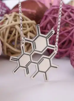 Lantisor cu pandantiv Molecule ADN - Argint 925