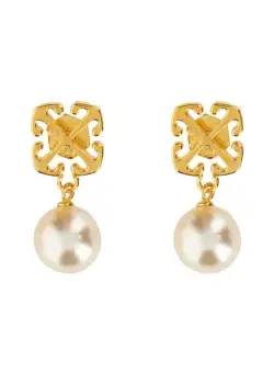 Off-White OFF-WHITE ARROW EARRINGS WITH PEARL GOLD
