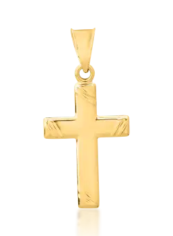 Pandant cruce din aur galben de 14K