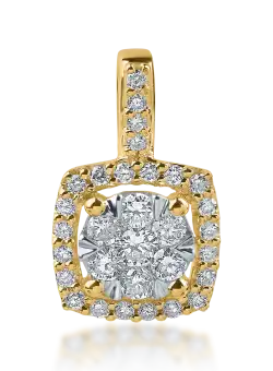 Pandantiv din aur galben cu diamante de 0.2ct