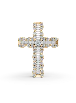 Pandantiv din aur galben de 18K cu diamante de 0.56ct