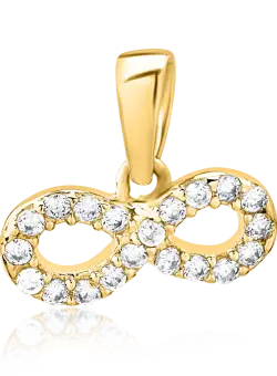 Pandantiv infinit din aur galben de 14K