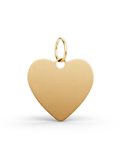Pandantiv inima din aur galben
