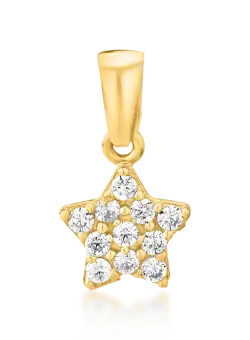 Pandantiv steluta din aur galben de 14K