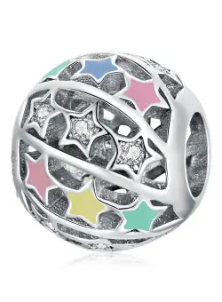 Talisman din argint Colorful Stars Ball