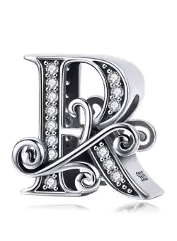Talisman din argint cu Litera R din Poveste