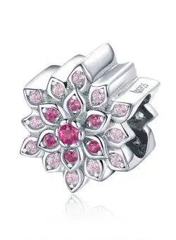 Talisman din argint Luminous Pink Lotus
