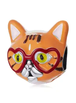 Talisman din argint Orange Cool Cat