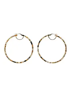 Versace VERSACE Logo Hoope earrings GOLD