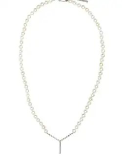 Y/PROJECT Y PROJECT NECKLACES SILVER/WHITE PEARLS