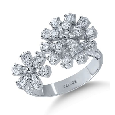 Inel din aur alb cu diamante de 1.56ct