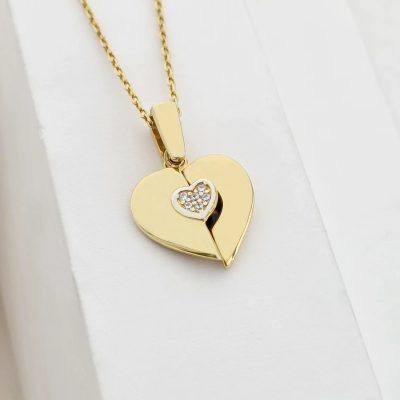 Medalion Love Wings - Argint 925 placat cu Aur Galben 18K